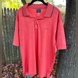 Greg Norman For Tasso Elba‎ Five Iron Play Dry Men’s Coral Golf Shirt